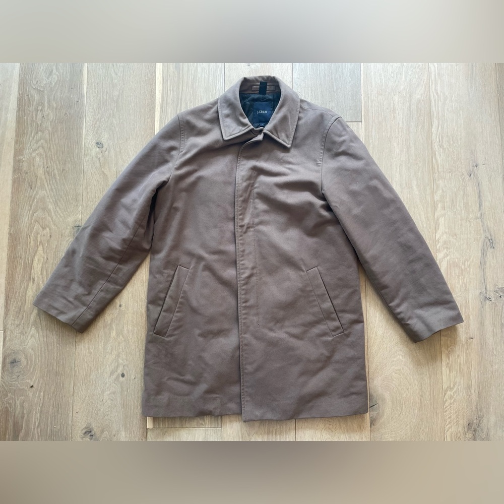 J.Crew spring fall cotton coat with thinsulate interior lining - size small